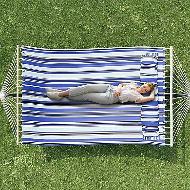 ANIXOL Double Hammock with Steel Stand Cotton Fabric