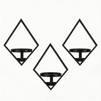 ANIXOL 3-Pack Metal Diamond Wall Plant Shelf