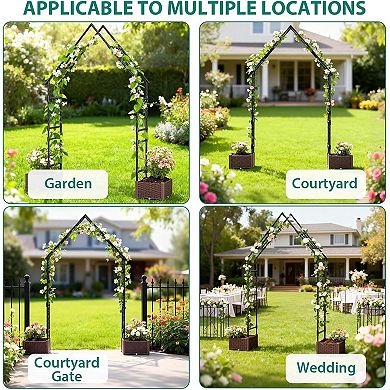 ANIXOL Gothic Garden Arch with Planter Boxes
