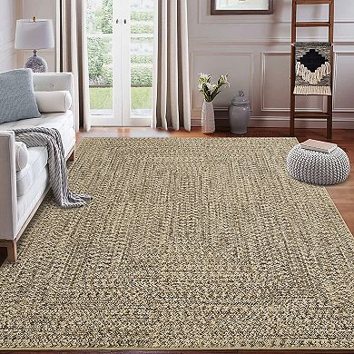 ANIXOL Washable Non-Slip Ultra Soft Area Rug-Modern Braided Print
