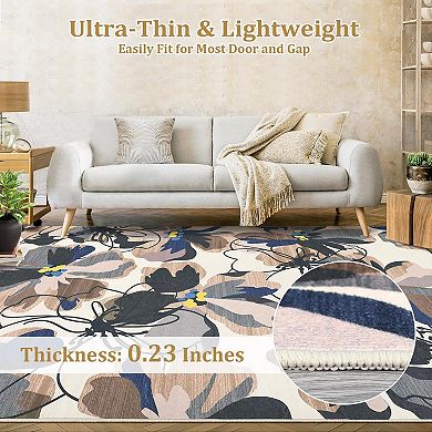 ANIXOL Washable Floral Area Rug