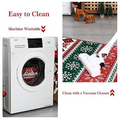 ANIXOL Christmas Washable Area Rug