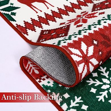 ANIXOL Christmas Washable Area Rug