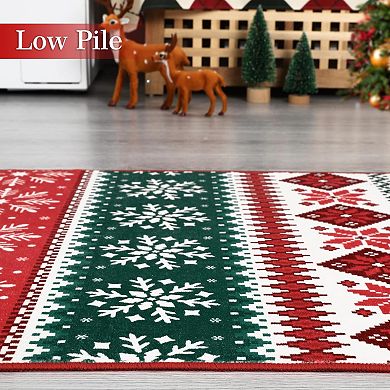ANIXOL Christmas Washable Area Rug