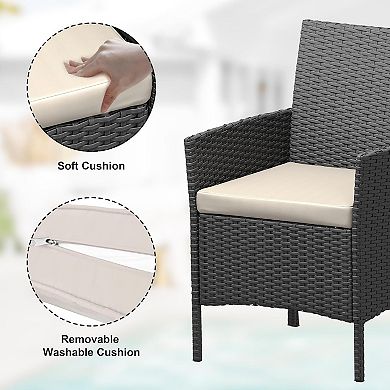 ANIXOL 3-Piece All-Weather Patio Set, PE Wicker Sectional