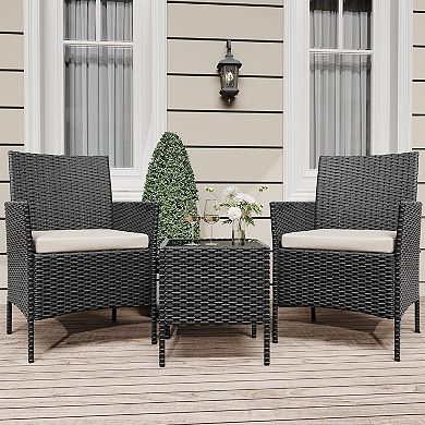 ANIXOL 3-Piece All-Weather Patio Set, PE Wicker Sectional