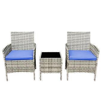 ANIXOL 3 pc All-Weather Patio Set, PE Wicker Sectional