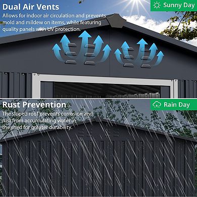 ANIXOL Outdoor Metal Storage Shed