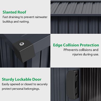 ANIXOL Outdoor Metal Storage Shed