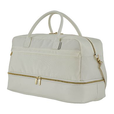 Kensie Panache Collection 2-Section Drop-Bottom Weekender Duffel
