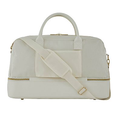 Kensie Panache Collection 2-Section Drop-Bottom Weekender Duffel