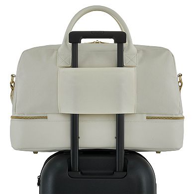 Kensie Panache Collection 2-Section Drop-Bottom Weekender Duffel