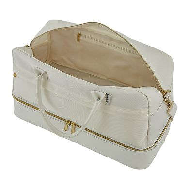 Kensie Panache Collection 2-Section Drop-Bottom Weekender Duffel