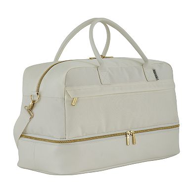 Kensie Panache Collection 2-Section Drop-Bottom Weekender Duffel