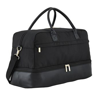 Kensie Panache Collection 2-Section Drop-Bottom Weekender Duffel