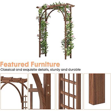 ANIXOL Cedar Wood Garden Arch with Trellis