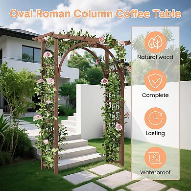 ANIXOL Cedar Wood Garden Arch with Trellis