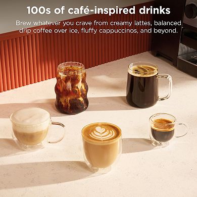 Ninja Luxe Café Mini Espresso Machine & Drip Coffee Maker with Built-in Grinder and Manual Steam Wand