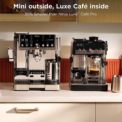 Ninja Luxe Café Mini Espresso Machine & Drip Coffee Maker with Built-in Grinder and Manual Steam Wand