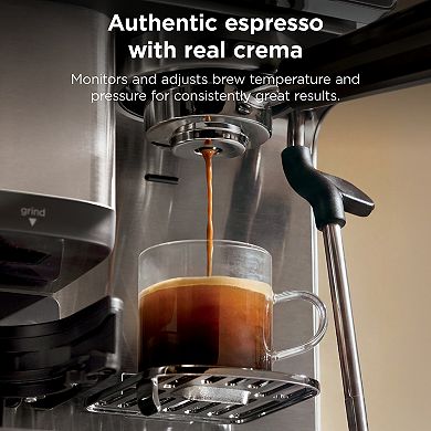 Ninja Luxe Café Mini Espresso Machine & Drip Coffee Maker with Built-in Grinder and Manual Steam Wand