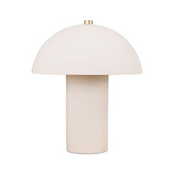 Alba 10" Modern Mushroom Table Lamp with Gold Accent