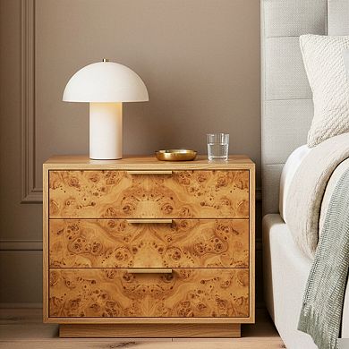 Alba 10" Modern Mushroom Table Lamp with Gold Accent