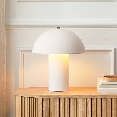 Alba 10" Modern Mushroom Table Lamp with Gold Accent