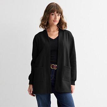 Women's Sonoma Goods For Life® Long Line Open Front Fleece Cardigan