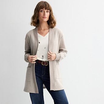 Women's Sonoma Goods For Life® Long Line Open Front Fleece Cardigan