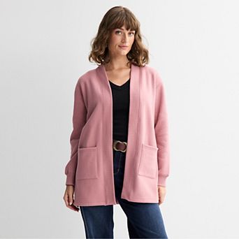 Women's Sonoma Goods For Life® Long Line Open Front Fleece Cardigan
