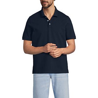 Men's Tall Lands' End Short Sleeve Performance Mesh Pique Polo