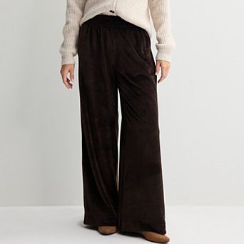 Women's Sonoma Goods For Life® Velour Wide Leg Pants