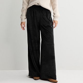 Women's Sonoma Goods For Life® Velour Wide Leg Pants