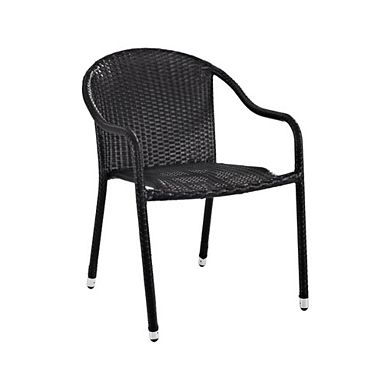 Fade-Resistant Outdoor Wicker Stackable Chairs Set of 4
