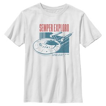 Boys 6-20 Star Trek U.S.S. Enterprise Semper Exploro Graphic Tee