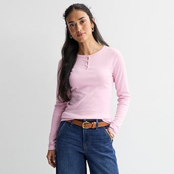 Women's Sonoma Goods For Life® Notch Neck Rib Top