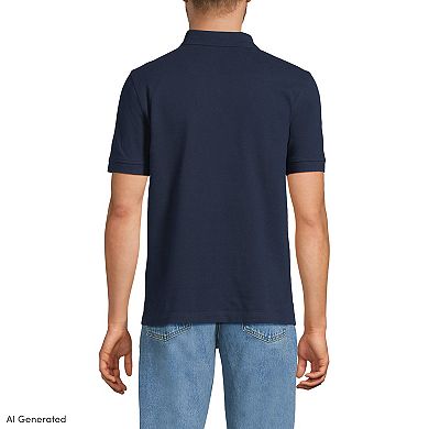 Lands' End Short Sleeve Performance Mesh Pique Polo