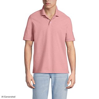 Men's Lands' End Short Sleeve Performance Mesh Pique Polo