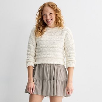 Juniors' SO® Textured Pullover Sweater