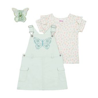 Girls 4-6x Little Lass 2 pc Butterfly Jumper & Tee Set