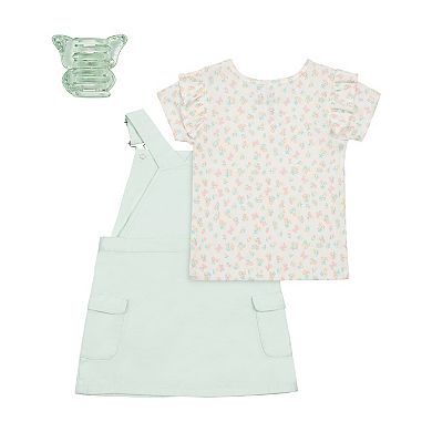 Girls 4-6x Little Lass 2-Piece Butterfly Jumper & Tee Set