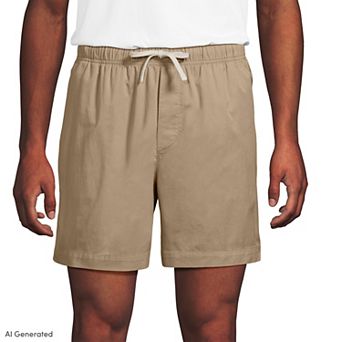 Men's Lands' End 7-Inch Classic Fit Lightweight Twill Deck Shorts
