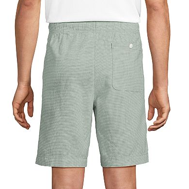 Men's Lands' End 9-Inch Classic Fit Linen Blend Deck Shorts