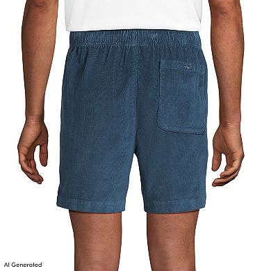 Men's Lands' End 7-Inch Classic Fit Corduroy Deck Shorts in Regular