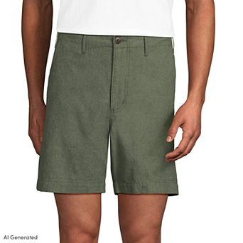 Men's Lands' End 7-Inch Classic Fit Linen Blend Shorts