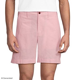 Men's Lands' End 7-Inch Classic Fit Linen Blend Shorts