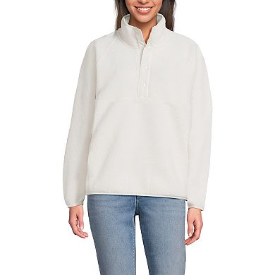 Men's Lands' End Snap Neck Fleece Pullover