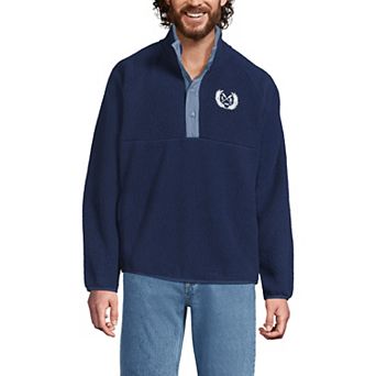 Men's Lands' End Snap Neck Fleece Pullover