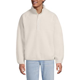 Men's Lands' End Snap Neck Fleece Pullover
