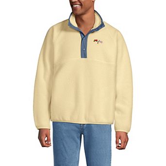 Men's Lands' End Snap Neck Fleece Pullover